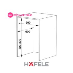 Máy rửa chén Hafele HDW-HI60C - âm bán phần 15 bộ đồ ăn Châu Âu, 9 lít/ 1 lần rửa