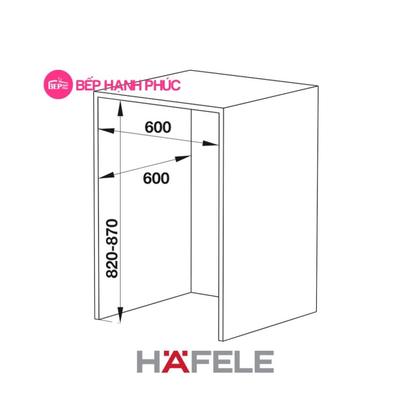 Máy rửa chén Hafele HDW-HI60C - âm bán phần 15 bộ đồ ăn Châu Âu, 9 lít/ 1 lần rửa