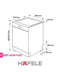 Máy rửa chén Hafele HDW-F60E - Độc lâp 15 bộ đồ ăn Châu Âu, 10 lít