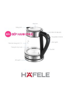 Ấm đun nước Hafele T-602C - Thủy tinh 1,7L