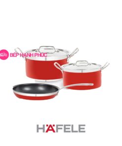 Bộ nồi chảo Hafele 531.08.042 - Màu đỏ