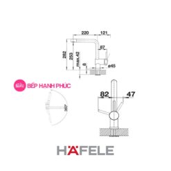 Vòi bếp Hafele BLANCOLINUS-S - Vòi nóng/ lạnh
