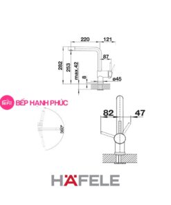 Vòi bếp Hafele BLANCOLINUS-S - Vòi nóng/ lạnh