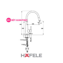 Vòi bếp Hafele HT19-CH1F250 - Vòi nóng/lạnh