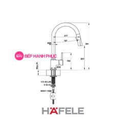 Vòi bếp Hafele HT19-CH1P201 - Vòi nóng/ lạnh