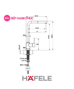Vòi bếp Hafele HT19-CH1P319 - Vòi nóng/lạnh