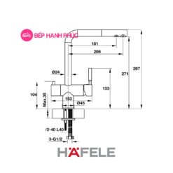 Vòi bếp Hafele HT19-CH2P271 - Vòi nóng/ lạnh
