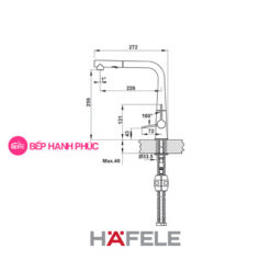 Vòi bếp Hafele Hydros HT20-GH1P259 - Vòi nóng lạnh 9 Vòi bếp Hafele Hydros HT20-GH1P259 - Vòi nóng/ lạnh