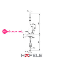 Vòi bếp Hafele hydros HT20-CH1P241 - Vòi nóng/ lạnh