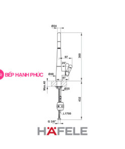 Vòi bếp Hafele hydros HT20-CH1P241 - Vòi nóng/ lạnh