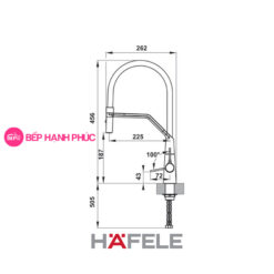 Vòi bếp Hafele HT20-CH1F187 - Vòi nóng/ lạnh