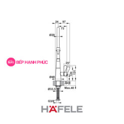 Vòi bếp Hafele HT20-CH1F187 - Vòi nóng/ lạnh