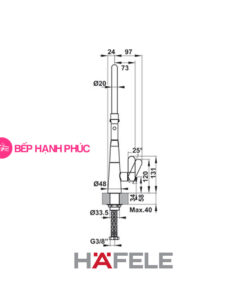 Vòi bếp Hafele HT20-CH1F187 - Vòi nóng/ lạnh
