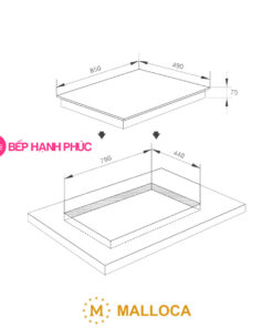 Bếp gas âm 2 gas Malloca AS 9602DG