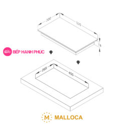 Bếp gas âm 1 gas domino Malloca MDG 301 7 Bếp gas âm 1 gas domino Malloca MDG 301