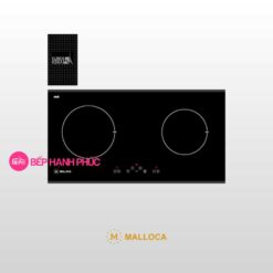 Bếp từ Malloca MH-02I D - 2 từ chữ nhật 72cm mặt kính EuroKera