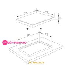 Bếp từ Malloca MH-04I BM - 4 từ chữ nhật 77cm mặt kính EuroKera 15 Bếp từ Malloca MH-04I BM - 4 từ chữ nhật 77cm mặt kính EuroKera