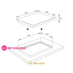 Bếp từ Malloca MI 732 SL - 2 từ chữ nhật 73cm mặt kính Schott 9 Bếp từ Malloca MI 732 SL - 2 từ chữ nhật 73cm mặt kính Schott
