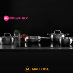 Bộ nồi inox 9 món Malloca SA-2041 6 Bộ nồi inox 9 món Malloca SA-2041