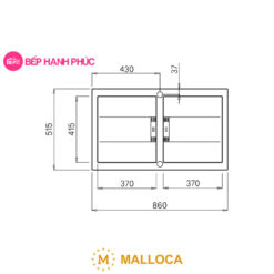 Chậu rửa Malloca SMART K-450 11 Chậu rửa Malloca SMART K-450