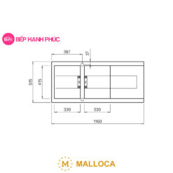 Chậu rửa Malloca SMART K-500