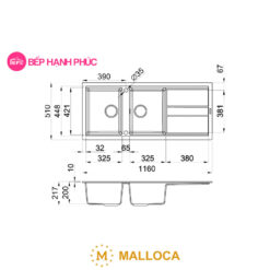 Chậu rửa Malloca TORTORA K-50043