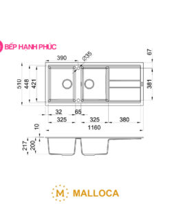 Chậu rửa Malloca TORTORA K-50043