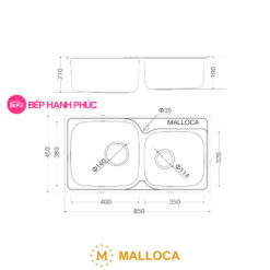 Chậu rửa Malloca MS 1011 NEW