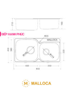 Chậu rửa Malloca MS 1011 NEW