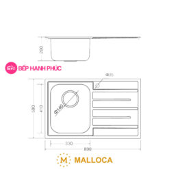 Chậu rửa Malloca MS 1017 NEW