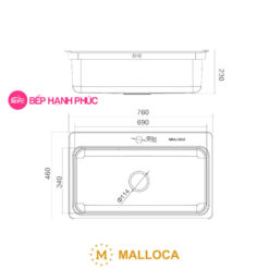 Chậu rửa Malloca MS 1022D