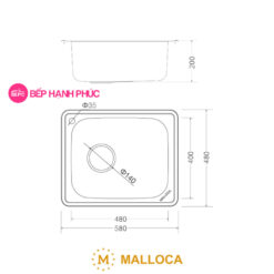 Chậu rửa Malloca MS 1023