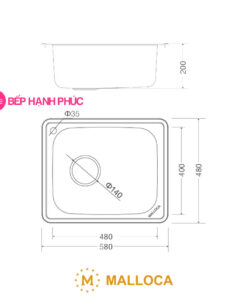 Chậu rửa Malloca MS 1023