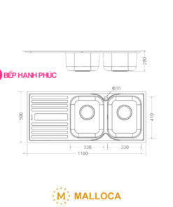 Chậu rửa Malloca MS 1025L NEW