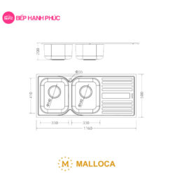 Chậu rửa Malloca MS 1025R NEW