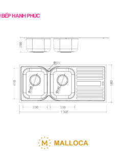 Chậu rửa Malloca MS 1025R NEW