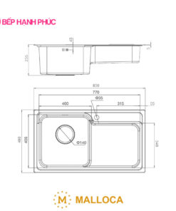 Chậu rửa Malloca MS 1028 N