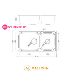 Chậu rửa Malloca MS 2025