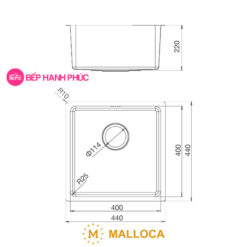 Chậu rửa Malloca MS 6044