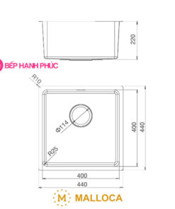 Chậu rửa Malloca MS 6044