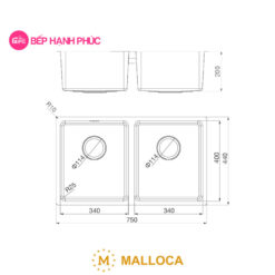 Chậu rửa Malloca MS 6075