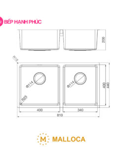 Chậu rửa Malloca MS 6081