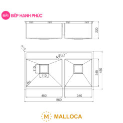 Chậu rửa Malloca MS 6304T