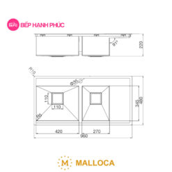 Chậu rửa Malloca MS 6305T
