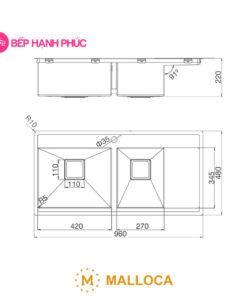 Chậu rửa Malloca MS 6305T