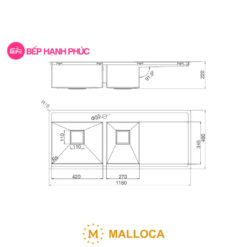 Chậu rửa Malloca MS 6306T