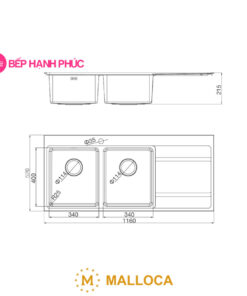 Chậu rửa Malloca MS 7818