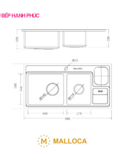 Chậu rửa Malloca MS 8804 N