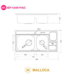 Chậu rửa Malloca MS 8809 N