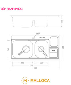 Chậu rửa Malloca MS 8809 N
